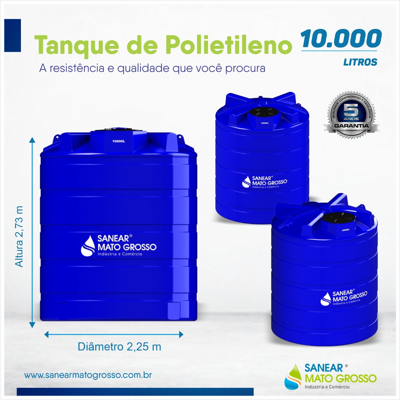 Tanques de Polietileno Sanear Mato Grosso